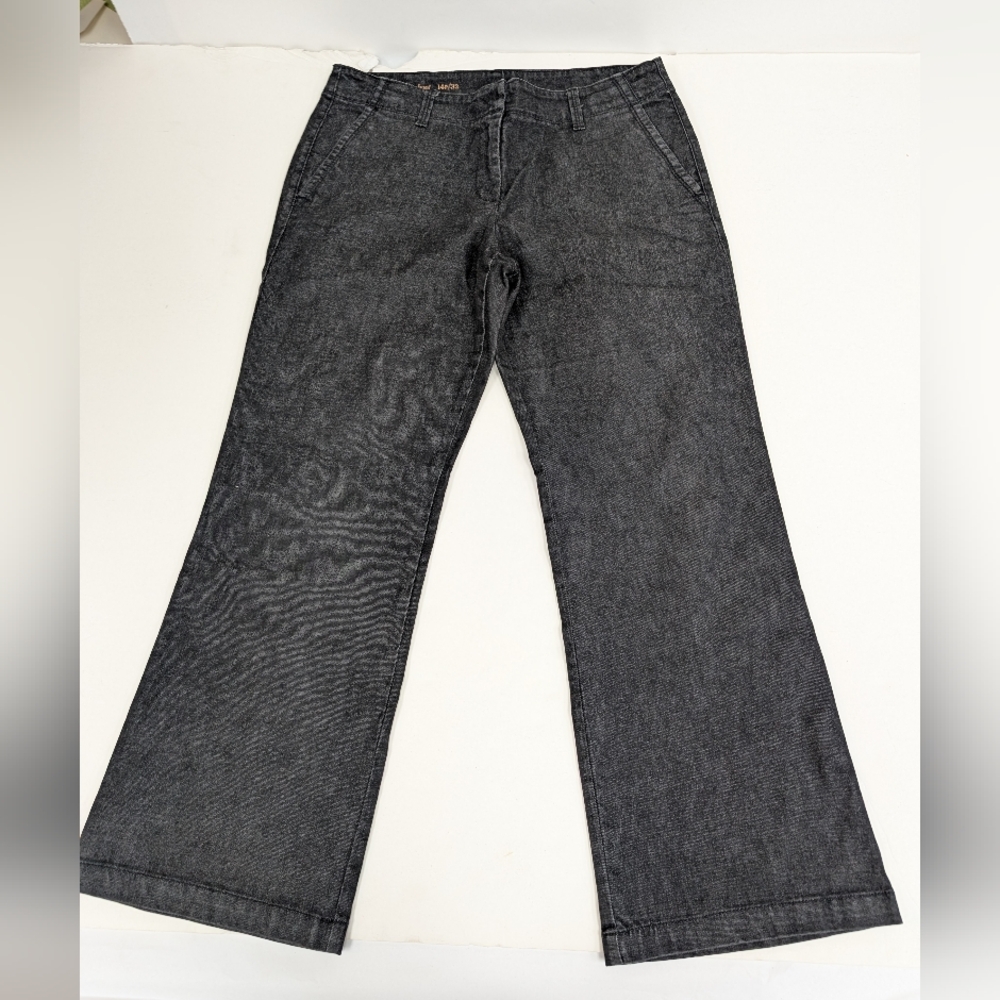 Talbots Signature Bootcut Black Jeans 14p/32 [187]
